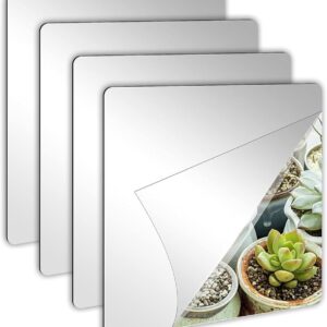 Silver Acrylic Mirror Wall Stickers – Set of 10.
