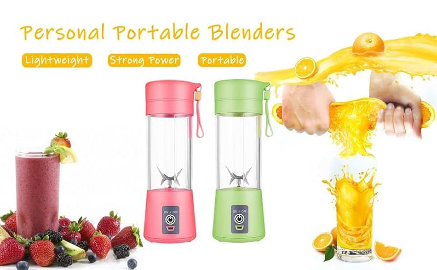 Portable 6-Blade Juicer Blender with Built-in Jar